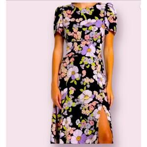 AFRM Women's Floral  Cut Out Back Flutter Sleeve  Bohemian Maxi Dress  Size XS